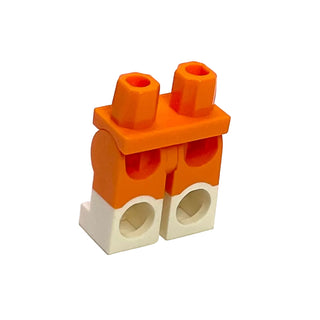 Minifigure Legs with Molded White Lower Legs / Boots Pattern, Part# 970c00pb0965 Part LEGO®