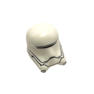 Minifigure, Headgear Helmet SW Flametrooper Ep.7 Pattern, Part# 20905pb01 Part LEGO® White Very Good