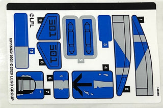 Sticker Sheet for Set# 75280 (501st Legion Clone Troopers), Part# 75280stk01 Part LEGO®   