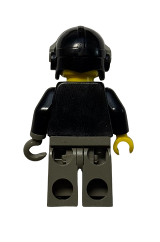 Lord Sam Sinister - Black Shirt, Dark Gray Legs, Black Aviator Cap, Dark Gray Goggles, adv036 - LEGO® Adventurers Minifigure