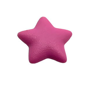 Clikits, Icon Star 2 x 2 Small with Pin, Frosted (Solid and Transparent Colors), Part# 45463 Part LEGO® Dark Pink
