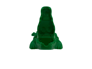 Alligator / Crocodile with 20 Teeth with Yellow Eyes without White Glints Pattern with Light Bluish Gray Technic, Pin 1/2, 18904c04pb01 Minifigure LEGO®