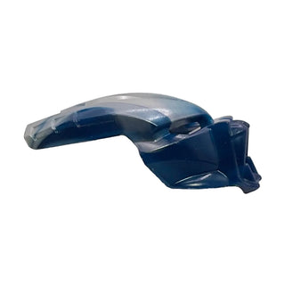 Dark blue Bionicle mask with light gray marbled pattern and angular side protrusions.