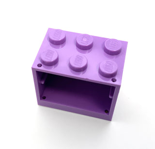 Container, Cupboard 2x3x2 (Solid Studs), Part# 4532a Part LEGO® Medium Lavender  