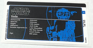 Sticker Sheet for Set 75255 - (65219/6279050), Part# 75255stk01 Part LEGO®