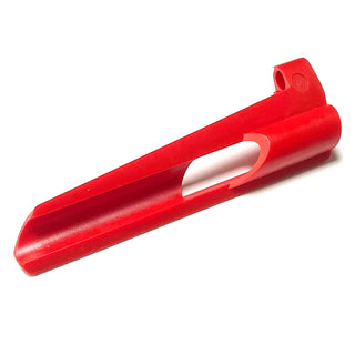 Technic, Panel Fairing # 7 Small Long, Large Hole, Side A, Part# 32534 Part LEGO® Red Very Good