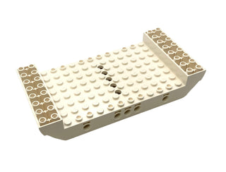 Boat, Hull Large Middle 8x16x2 1/3 with 5 Holes, Part# 95227 Part LEGO® Decent/White  