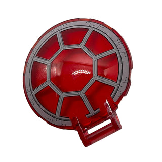 Dish 6 x 6 Inverted with Bar Handle with SW First Order TIE Fighter Front Window Pattern, Part# 18675pb05 Part LEGO® Trans-Red