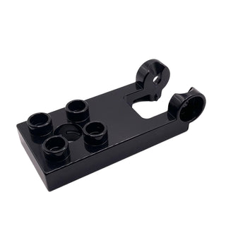 Duplo, Plate 2 x 3 with 4 Studs and Hinge, Part# 13355 Part LEGO® Black