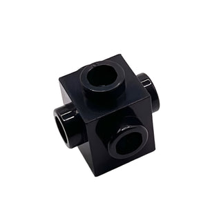 Brick, Modified 1x1 with Stud on 4 Sides, Part# 4733 Part LEGO® Black