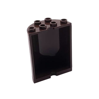 Cylinder Half 2x4x4, Part# 6259 Part LEGO® Dark Brown