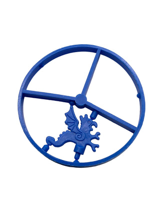 LEGO® Minifigure, Plume Dragon and Plume Dragon Wing Wheel, 3 on Sprue, Part# 6080 Part LEGO® Blue Missing Both Dragon Plume Wings