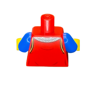 Torso Castle Surcoat, Silver Chain Mail Collar, Yellow Lion with Raised Foot on Blue Shield Emblem Pattern / Blue Arms / Yellow Hands, Part# 973pb4840c01 Minifigure LEGO®