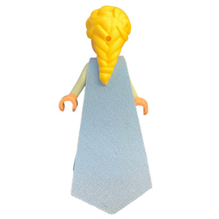 Elsa - Medium Azure Skirt, Medium Blue Long Narrow Glitter Cape, Open Mouth, dp197 Minifigure LEGO®