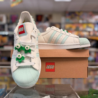 Shoe- Adidas Superstar Womens, Cloud White/Ice Mint - Size 5W Gear LEGO®