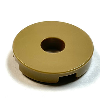 Tile, Round 2x2 with Hole, Part# 15535 Part LEGO® Dark Tan