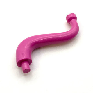 Tail/Trunk with Bar End - Short Curved Tip, Part# 43892 Part LEGO® Dark Pink  