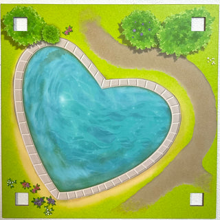 Paper Playmat Friends Heartlake City, Double-Sided, Heart-Shaped Pool / Beach, Part# 6199603