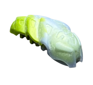 Bionicle Rahkshi Kraata Stage 1 with Marbled Pattern, Part# kraata1 Part LEGO® Pearl Sand Blue Head (Metallic Green Tail)