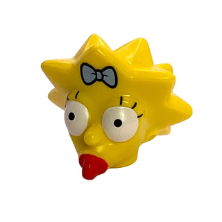 Minifigure, Head, Modified Simpsons Maggie Simpson with Wide Eyes Pattern, Part# 15525pb01 Part LEGO®