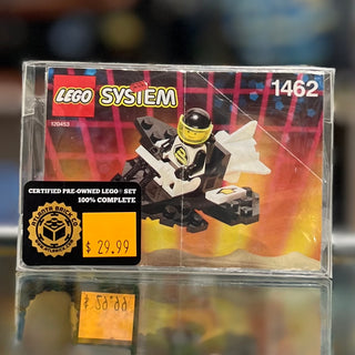LEGO System Galactic Scout set 1462 in clear plastic case with space-themed packaging and minifigure visible.