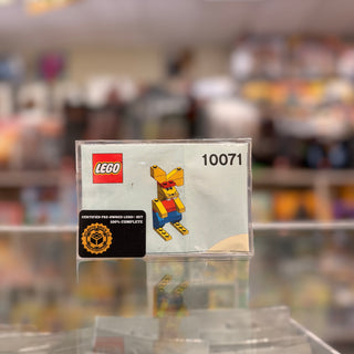 LEGO set 10071 polybag with yellow and red bunny figure shown on packaging label.