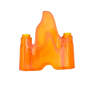 Wave Rounded 1x4 with 2 Studs on Ends (Flame, Rock), Part# 70880 Part LEGO® Trans-Orange