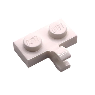 Plate, Modified 1x2 with Clip on Side (Horizontal Grip), Part# 11476 Part LEGO® White
