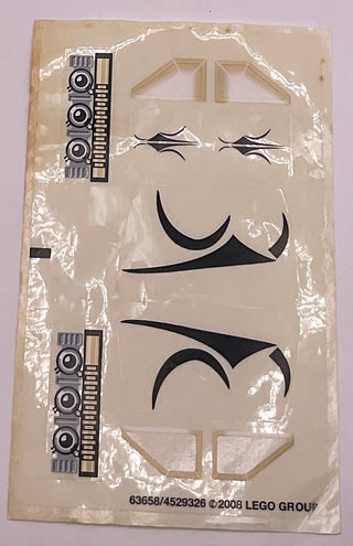 Sticker Sheet for Set Magna Guard Starfighter, 7673-1 - (63658/4529326), Part# 7673stk01 Part LEGO® Missing 2 Stickers