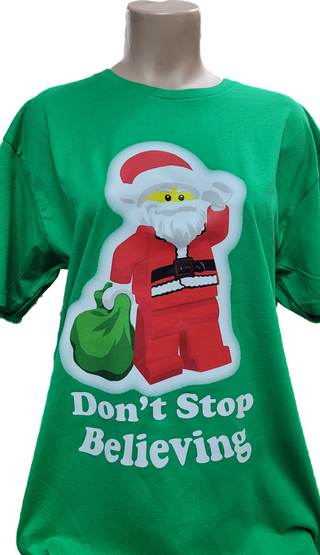 Don't Stop Believing Holiday Premium T-shirt T-Shirt Atlanta Brick Co Youth Large Green 