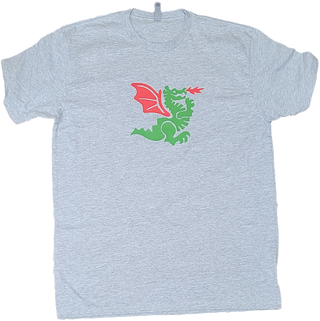 Dragon Masters, Graphite Heather (Grey) T-Shirt Atlanta Brick Co   