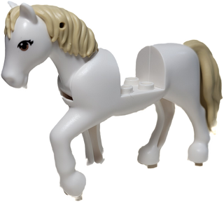 White Horse, 2x2 Cutout and Moveable Neck, bb1279c01pb04 LEGO® Animals LEGO®   