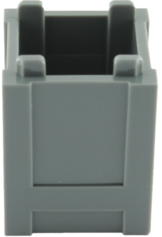 Container, Box 2x2x2 with Top Opening, Part# 61780 Part LEGO® Dark Bluish Gray  