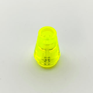 Cone 1x1 with Top Groove, Part# 4589b Part LEGO® Trans-Neon Green  