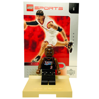 NBA Allen Iverson - Philadelphia 76ers #3 (Black Uniform), nba010 Minifigure LEGO® Like New with Stand Variant