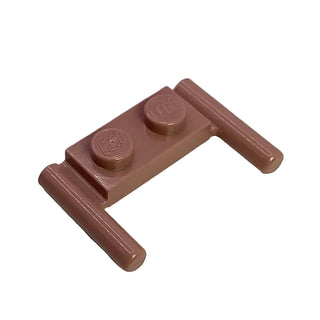 Plate, Modified 1x2 with Bar Handle - Flat Ends, Low Attachment, Part# 3839b Part LEGO® Sand Red