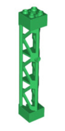 Support 2x2x10 Girder Triangular Vertical Type 4, Part# 95347 Part LEGO® Green  