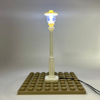 Lighting Kit, Lamp Post (White Pole, White Light) ACCDC-W/W Light up kit United Brick Co®