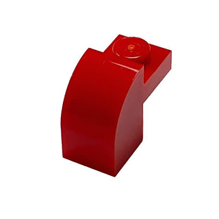 Slope Curved 2x1x1 1/3 with Recessed Stud, Part# 6091 Part LEGO® Red  