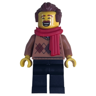 Dad - Argyle Sweater with Red Scarf, hol254