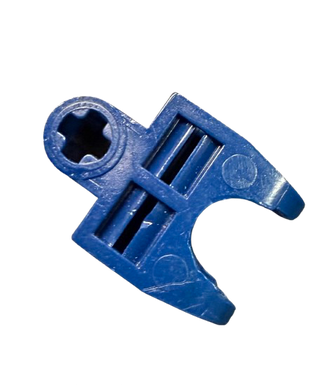 Technic, Axle Connector 2 x 3 with Ball Joint Socket - Open Sides, Angled Forks with Closed Axle Holes, Part# 32174 Part LEGO® Dark Blue Like New