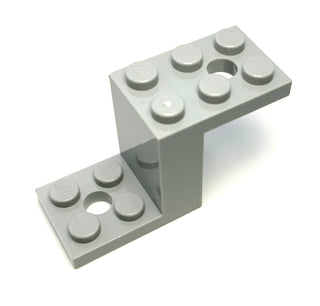 Bracket 5x2x2 1/3 with 2 Holes and Bottom Stud Holder, Part# 76766 Part LEGO® Light Bluish Gray  