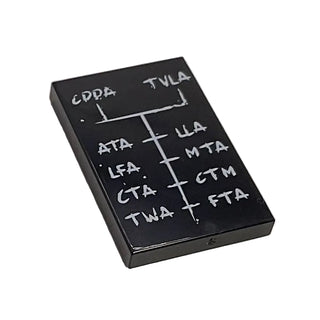 Tile 2 x 3 Decorated with Chalkboard with Writing Pattern, Part# 26603pb015