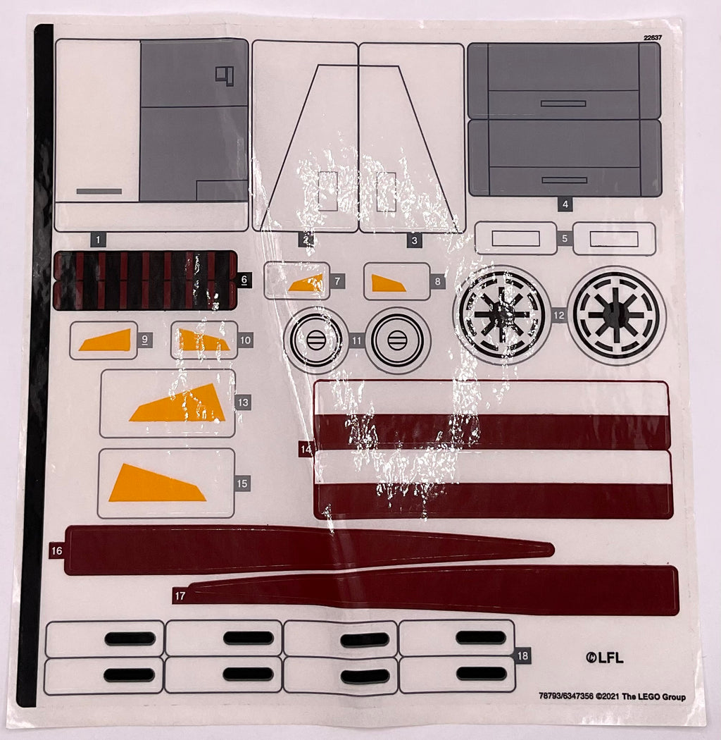 Sticker Sheet for Set Republic Gunship - UCS, Sheet 1, 75309 - (78793 ...