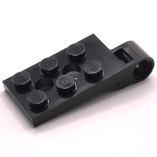 Hinge Plate 2 x 4 with Pin Hole and 2 Holes (Top), Part# 43045 Part LEGO® Black