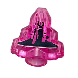 Rock 1x2 Crystal Stepped (Monster Fighters Moonstone), Part# 10178 Part LEGO® Trans-Dark Pink with Zombie Arm Pattern  