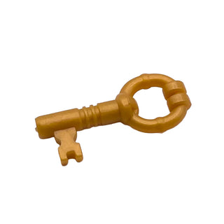 Minifigure, Utensil Key, Part# 40359a Part LEGO® Pearl Gold Very Good