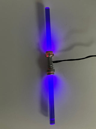 Double Bladed LED Light-Up Lightsaber, USB & DIY System, LSUD Custom Parts United Brick Co® Trans-Purple