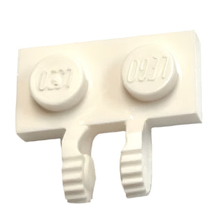 Hinge Plate 1 x 2 Locking with 2 Fingers on Side, Part# 60471 Part LEGO® White