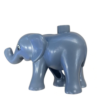 Duplo Elephant Baby, Walking with Black and White Eyes Squared Pattern, 89879c01pb01 Minifigure LEGO®